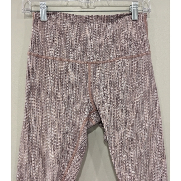 Lululemon Wunder Under High Rise 7/8 Tight Arrow Jacquard Antique Bark Copper 8 - Picture 2 of 9